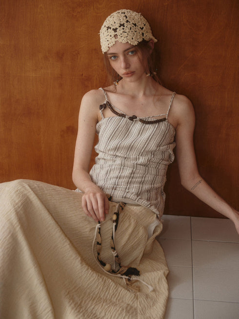 Solenne Beaded Tie Cami
